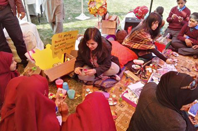 Arts and Crafts Session by Alif Laila Book Bus Society