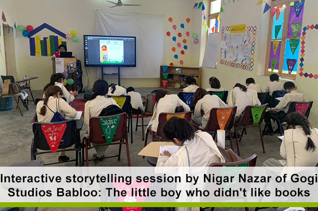 Interactive storytelling session by Nigar Nazar of Gogi Studios Babloo: The little boy who didn't like books